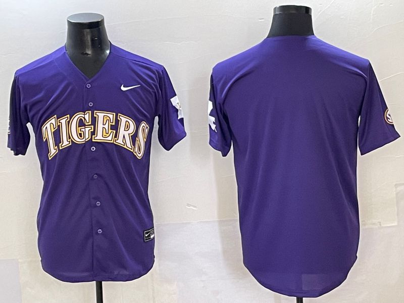 Men 2025 Clemson Tigers Blank Purple Joint Name Nike NCAA Jersey style 1->ncaa teams->NCAA Jersey